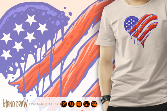 American Flag Heart Graphics: Patriotic Illustrations