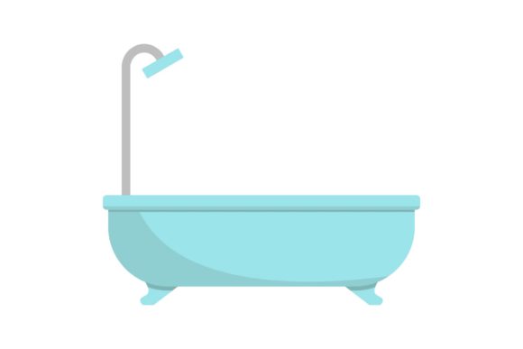 Bathroom Bathtub Vector Graphics & Illustrations