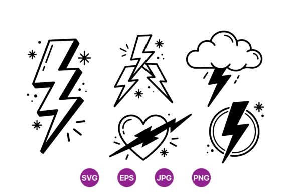 Bold Lightning Icon Graphics and Illustrations Review