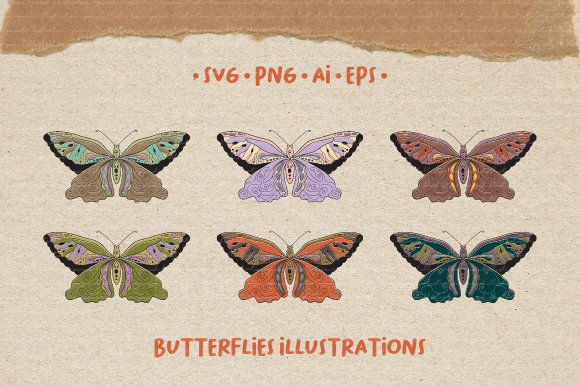 Butterfly SVG Icon Illustrations for Brand Graphics