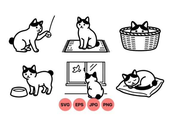 Cute Cat Life Graphics: SVG Illustrations Review