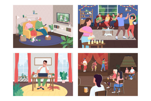 Entertainment Activities Graphics & Illustrations Review