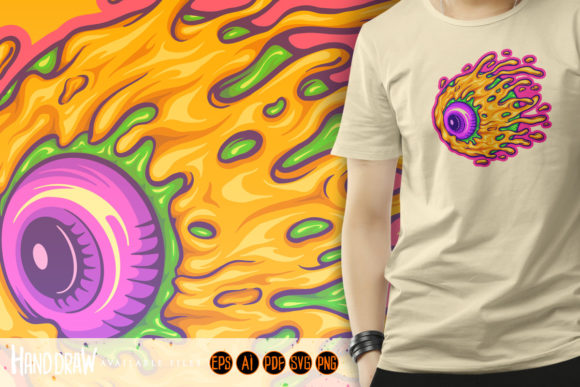 Eye Melting Trippy Mascot Graphics & Illustrations