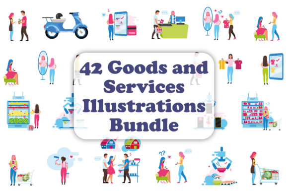Goods and Services Graphics: Vector Illustrations Review