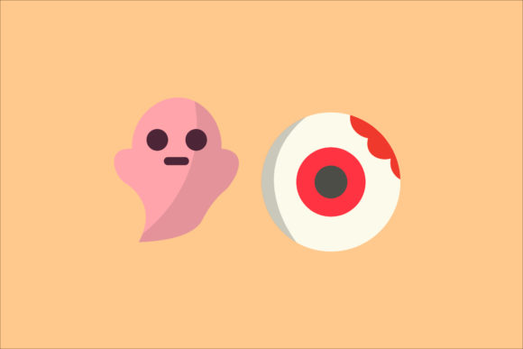 Halloween Ghost and Eyes Illustrations for Brand Graphics