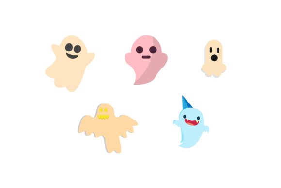 Halloween Ghost Illustrations Set: Graphics & Illustrations Review
