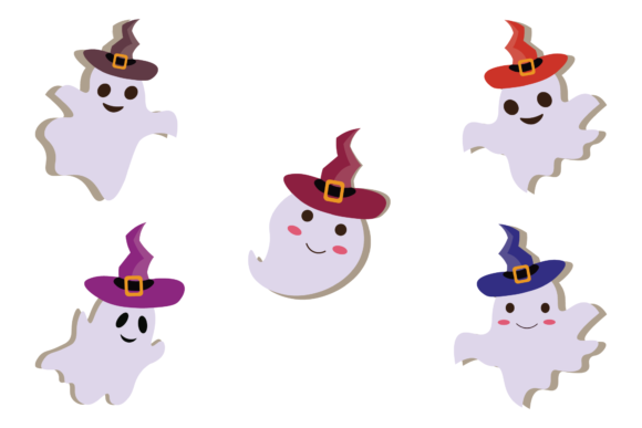 Halloween Illustrations Ghost Vector Set: Graphics Review