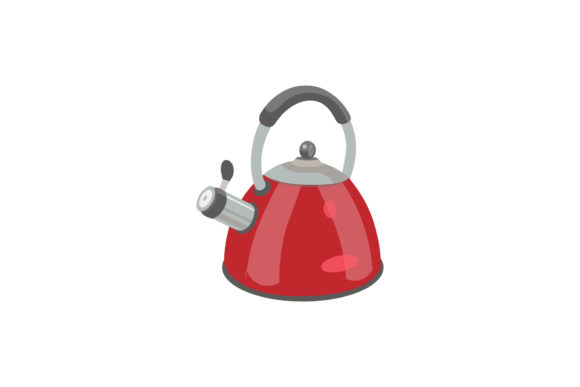 Kitchen Kettle Red Graphics & Illustrations Review