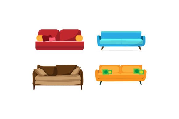 Living Room Sofa Graphics: Colorful Illustrations Review