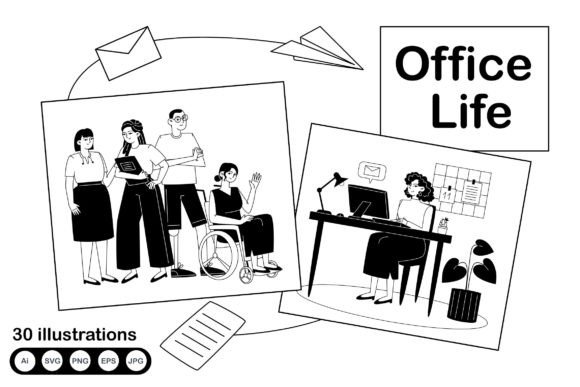 Office Life Graphics: Illustrations for Modern Branding