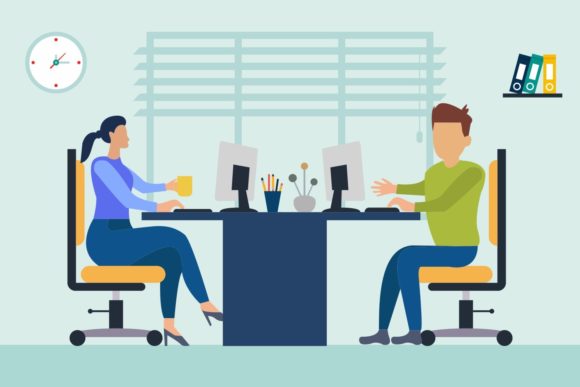 Office Work Illustrations: Graphics for Modern Branding
