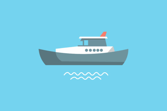 Ship Blue Background Illustrations: Graphics Review