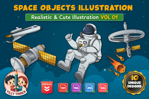 Space Objects Illustrations Vol 01: Graphics Review